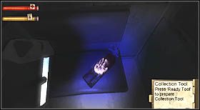 Na jednym z siedzeń leży gaśnica, potraktuj ją ultrafioletem (zdjęcie), a następnie pobierz próbkę (to samo miejsce) - Grid 4 Subway Tunnels (1) | CHAPTER IV | Condemned Criminal Origins - Condemned: Criminal Origins - poradnik do gry