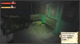 Będąc wewnątrz, aktywuj narzędzie do zbierania dowodów i sfotografuj ślad buta na jednym z siedzeń - Grid 4 Subway Tunnels (4) | CHAPTER IV | Condemned Criminal Origins - Condemned: Criminal Origins - poradnik do gry