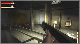 W miejscu tym toczy się teraz bójka, nie wychodź po pierwszej drabince na górę, dopóki walka nie ustanie - Grid 4 Subway Tunnels (4) | CHAPTER IV | Condemned Criminal Origins - Condemned: Criminal Origins - poradnik do gry