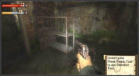 Po pierwszym ataku w zamglonych piwnicach przejdź przez przejście, które wcześniej zastawione było deskami (niszczy je przeciwnik) - Sekrety | CHAPTER V | Condemned Criminal Origins - Condemned: Criminal Origins - poradnik do gry