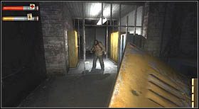Następnie skieruj się w oświetlony korytarz z żółtymi szafkami po obu stronach (w jednej z nisz - jedynej niebieskiej - leży pistolet) - Burnback Alley (1) | CHAPTER VI | Condemned Criminal Origins - Condemned: Criminal Origins - poradnik do gry