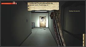 Gdy to uczynisz, z wcześniej miniętych drzwi wybiegnie napastnik (inny bandyta zniszczy je siekierą, po czym ucieknie) - Metro City Library (2) | CHAPTER VII | Condemned Criminal Origins - Condemned: Criminal Origins - poradnik do gry