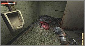 Kolejny ptak znajduje się w ubikacji, koło drzwi prowadzących do sali wykładowej, gdzie odkrywamy ludzkie usta (świecąc ultrafioletem na tablicę) - Sekrety | CHAPTER VIII | Condemned Criminal Origins - Condemned: Criminal Origins - poradnik do gry