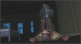 Gdy to uczynisz, załączy się scenka, w której Thomas udaje przed momentem fotografowane zwłoki - Apple Seed Orchard (2) | CHAPTER IX | Condemned Criminal Origins - Condemned: Criminal Origins - poradnik do gry