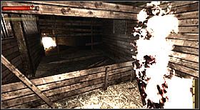 Przejdź pomiędzy deskami ulokowanymi na wprost [#1] i skieruj się do wyjścia z szopy - Processing Center (1) | CHAPTER X | Condemned Criminal Origins - Condemned: Criminal Origins - poradnik do gry