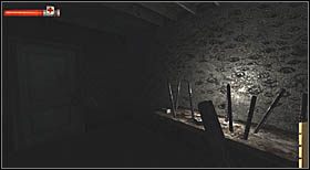 a przeniesiesz się do mrocznego pokoju z jedną rozświetloną ścianą (widoczne będą na niej narysowane oczy) - Processing Center (3) | CHAPTER X | Condemned Criminal Origins - Condemned: Criminal Origins - poradnik do gry