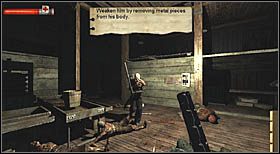 Gdy ostatni wrogowie padną, na moment ściemni się i z piętra zeskoczy ostatni i zarazem najsilniejszy przeciwnik w grze - Processing Center (4) | CHAPTER X | Condemned Criminal Origins - Condemned: Criminal Origins - poradnik do gry