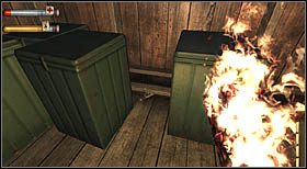 W małej, drewnianej szopie, gdzie włączasz zasilanie, znajdują się duże zielone pojemniki - Sekrety | CHAPTER X | Condemned Criminal Origins - Condemned: Criminal Origins - poradnik do gry