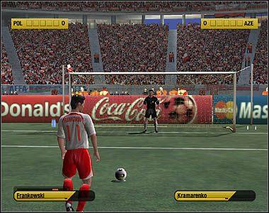 Trzeba również zwrócić uwagę na pasek odmierzający siłę strzału - Wykonywanie stałych fragmentów gry | Poruszanie się | FIFA 2006 - Mistrzostwa Świata FIFA 2006 - poradnik do gry
