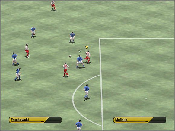 Po wykonaniu podania prostopadłego, napastnik rozpoczyna swój bieg do bramki - Podania prostopadłe | Rozwiązania taktyczne | FIFA 2006 - Mistrzostwa Świata FIFA 2006 - poradnik do gry