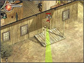 Dopiero teraz zacznij likwidować gostków stojących przy lewym domku (#1) - [Misja 4.4] Fort Wingate - The Revolt cz.1 | Desperados 2 - Desperados 2: Coopers Revenge - poradnik do gry