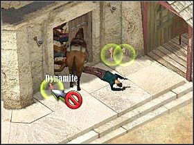 Teraz proponowałbym zacząć ostrożnie wychylać się i likwidować bandytów, którzy pojawią się na placu zlokalizowanym na tyłach banku (#1) - [Misja 5.4] Santa Fe - The Abduction cz.2 | Desperados 2 - Desperados 2: Coopers Revenge - poradnik do gry