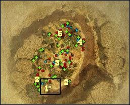 Oznaczenia na mapie: 1 - miejsce startu - [Misja 6.1] Sacred Mountain - Captured Indians cz.1 | Desperados 2 - Desperados 2: Coopers Revenge - poradnik do gry