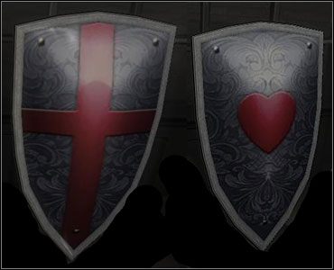 Po lewej - tarcza Gallahada - zanieś ją do obrazu z aniołami. - Chateau Villette cz.1 | Kod Da Vinci - Kod Da Vinci - poradnik do gry