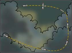 Ta figura też jest prosta w wykonaniu i też potrzebujemy zapasu prędkości, aby ją wykonać - Misje treningowe - Microsoft Combat Flight Simulator 2: WWII Pacific Theater - poradnik do gry