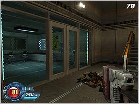 Laboratorium będzie chronione pole siłowym (#78), dlatego też wyjdź po schodach na górę - U4 Laboratory - Laboratory | Solucja SiN Episodes Emergence - SiN Episodes: Emergence - poradnik do gry