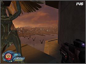 Do celu podróży prowadzą dwie drogi - po gzymsie (#146) lub przez korytarze budynku - Supremacy Tower - NOC | Solucja SiN Episodes Emergence - SiN Episodes: Emergence - poradnik do gry