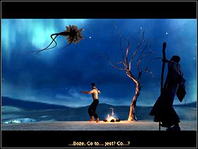 Odnajduje się na lodowcu, gdzie spotyka człowieka o oryginalnym wyglądzie, który absolutnie nie jest zadowolony z jego przybycia - Rozdział 0 - Piętno | Rozdziały 0 i 1 w Dreamfall The Longest Journey - Dreamfall: The Longest Journey - poradnik do gry