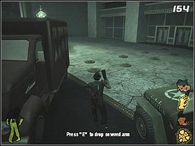 Dalsza droga jest zablokowana, dlatego skieruj się do drzwi oznaczonych napisem Exit (#155) w znajdującym się po lewej stronie budynku - Paved with Good Intentions (1) | Solucja - Stubbs the Zombie in Rebel Without a Pulse - poradnik do gry