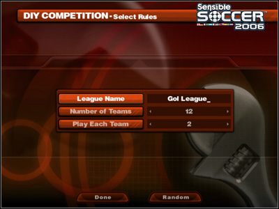 Rozpoczynamy stworzenie ligi. - Tworzymy turnieje | Tryby gry w Sensible Soccer 2006 - Sensible Soccer 2006 - poradnik do gry