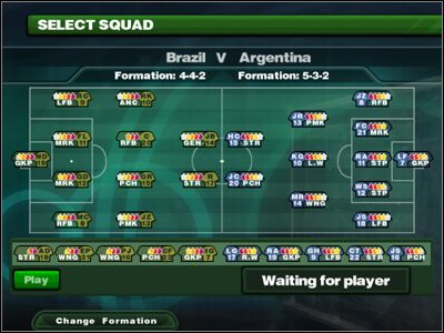 Ustalamy taktykę i skład drużyny przed meczem. - Taktyka zespołu przed meczem | Opcje gry w Sensible Soccer 2006 - Sensible Soccer 2006 - poradnik do gry