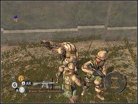 Wyrusz pojazdem na południe i likwiduj szybko żołnierzy z wyrzutniami rakiet [1] , którzy mogą nieźle namieszać - Misja 1 - Rozkaz wymarszu - Full Spectrum Warrior: Ten Hammers - poradnik do gry