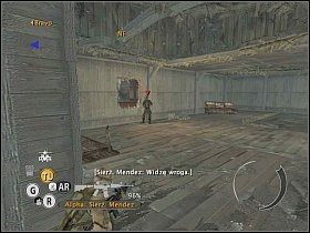 Jednym teamem obstaw lewe skrzydło drzwi wychodzących na plac i ostrzelaj przeciwnika, który wkrótce przebiegnie do tunelu z lewej - Misja 3 - Klasztor - Full Spectrum Warrior: Ten Hammers - poradnik do gry