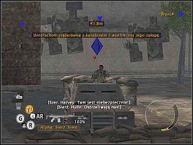 Ostrzelaj stąd przeciwników na zachodzie [1] , a następnie przeskocz za długi, kamienny filar z lewej strony - Misja 5 - Sztuka wojny - Full Spectrum Warrior: Ten Hammers - poradnik do gry