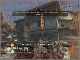 Wyrusz na zachód i podejdź do narożnika pierwszej uliczki z prawej - Misja 11 - Zaginiony oddział - Full Spectrum Warrior: Ten Hammers - poradnik do gry