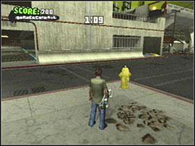 Naprzeciw wjazdu do parkingu - Ruins | Classic mode | Tony Hawks American Wasteland - Tony Hawks American Wasteland - poradnik do gry