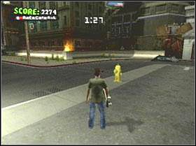 Obok rampy zrobionej z samochodu - Ruins | Classic mode | Tony Hawks American Wasteland - Tony Hawks American Wasteland - poradnik do gry