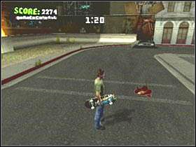 Na wprost od rampy zrobionej z samochodu - Ruins cd. | Classic mode | Tony Hawks American Wasteland - Tony Hawks American Wasteland - poradnik do gry