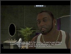 Ojciec Marcusa Reeda, Isaiah (pseudo King), to gangster trzęsący całą okolicą, nawet teraz, kiedy siedzi za kratkami (odbywa swoją karę w całkiem chyba komfortowych warunkach) - Informator - King - Misja 1 Vendor bender | Misje poboczne w True Crime - True Crime: New York City - poradnik do gry