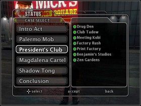 A oto [2] spis misji tego rozdziału - Rozdział Presidents Club | Misje główne w True Crime - True Crime: New York City - poradnik do gry