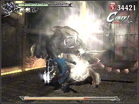 Zanim zaczniesz, kup kilka umiejętności do ForceEdge (wykorzystaj je potem do zniszczenia statuy pod schodami) - Misja #11 | Solucja | Devil May Cry 3 Dantes Awakening - Devil May Cry 3: Dantes Awakening - Edycja Specjalna - poradnik do gry