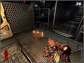 Trafisz do olbrzymiego pomieszczenia z metalowym mostem (#35) prowadzącym na drugą stronę kompleksu - [Solucja] Downward Spiral cz.2 | Prey - Prey (2006) - poradnik do gry