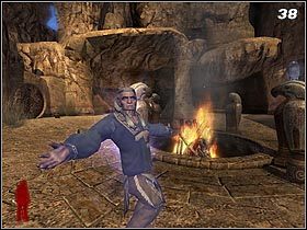 Podążając za ptakiem dotrzesz do ogniska, obok którego znajdzie się również Twój dziadek (#38), zamordowany na statku obcych - [Solucja] Rites of Passage | Prey - Prey (2006) - poradnik do gry