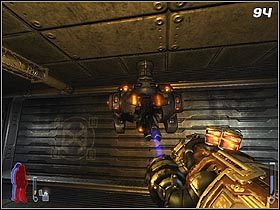 W trakcie walki łowcy mogą uruchomić alarm (#93) za pomocą czerwonego przycisku (w ten sam sposób można go wyłączyć) - [Solucja] Crash Landing cz.1 | Prey - Prey (2006) - poradnik do gry