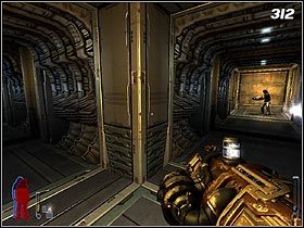 Po krótkiej wędrówce znajdziesz się w labiryncie (poinformuje Cię o tym sylwetka Tommyego, którą będzie widać na końcu korytarza - #312) - [Solucja] The Complex cz.2 | Prey - Prey (2006) - poradnik do gry