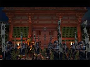 Pod murami świątyni Honnoji Wielki Matsuhide Akechi wraz z Samanosuke szykuje się do szturmu. - Poradnik do gry - Wprowadzenie | Onimusha 3 Demon Siege - Onimusha 3: Demon Siege - poradnik do gry