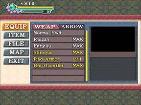 Inventory jest ważnym elementem rozgrywki. Zaglądajcie tu często, sprawdzając swoje zasoby. - Świątynia Honnoji - Japonia | Onimusha 3 Demon Siege - Onimusha 3: Demon Siege - poradnik do gry