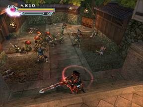 Efekt specjalny?! Na pewno! Wrogowie przekonają się na własnych grzbietach. - Świątynia Honnoji - Japonia | Onimusha 3 Demon Siege - Onimusha 3: Demon Siege - poradnik do gry