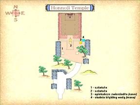 Pierwszym jest mapa Świątyni, gdzie zaznaczyłem prezenciki dla wytrwałych. - Świątynia Honnoji - Japonia | Onimusha 3 Demon Siege - Onimusha 3: Demon Siege - poradnik do gry