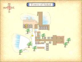 Mapa - rzecz ważna. Zwróćcie uwagę na strony świata. - Sakai City, Senchu- Japonia cz.1 | Onimusha 3 Demon Siege - Onimusha 3: Demon Siege - poradnik do gry