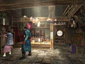 Ten kupiec coś ukrywa. - Sakai City, Senchu- Japonia cz.1 | Onimusha 3 Demon Siege - Onimusha 3: Demon Siege - poradnik do gry