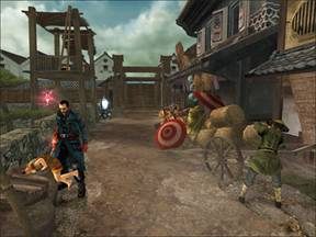 W środku coś błyszczy - trzeba jakoś przekonać młodzieńca. - Sakai City, Senchu- Japonia cz.2 | Onimusha 3 Demon Siege - Onimusha 3: Demon Siege - poradnik do gry