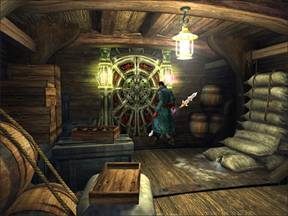 Bardzo, ale to bardzo gustowne drzwi, ciekawe, co za nimi jest? - Sakai City, Senchu- Japonia cz.4 | Onimusha 3 Demon Siege - Onimusha 3: Demon Siege - poradnik do gry