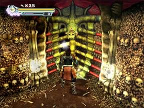 Pierwsza wnęka po prawej stronie - tu na razie nic nie załatwimy. Trzeba biec dalej! - Podziemia Katedry Notre Dame - Paryż cz.2 | Onimusha 3 Demon Siege - Onimusha 3: Demon Siege - poradnik do gry