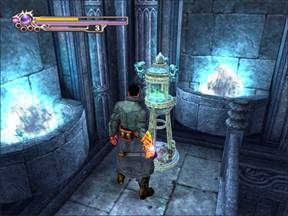 Na tym postumencie leżał korbacz. Kolejna broń do usprawniania. - Podmorska Świątynia cz.5 | Onimusha 3 Demon Siege - Onimusha 3: Demon Siege - poradnik do gry