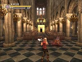 W poszukiwaniu Henriego kobieta przeszukuje katedrę, niestety, bez skutku. - Katedra Notre Dame - Paryż cz.1 | Onimusha 3 Demon Siege - Onimusha 3: Demon Siege - poradnik do gry